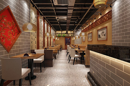 怀化传统中式餐厅餐馆装修设计效果图