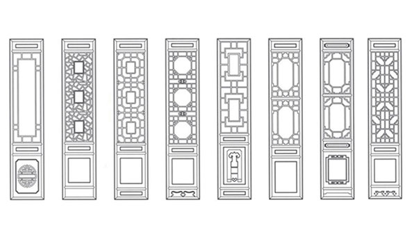 怀化喜迎门中式花格CAD设计图样式大全